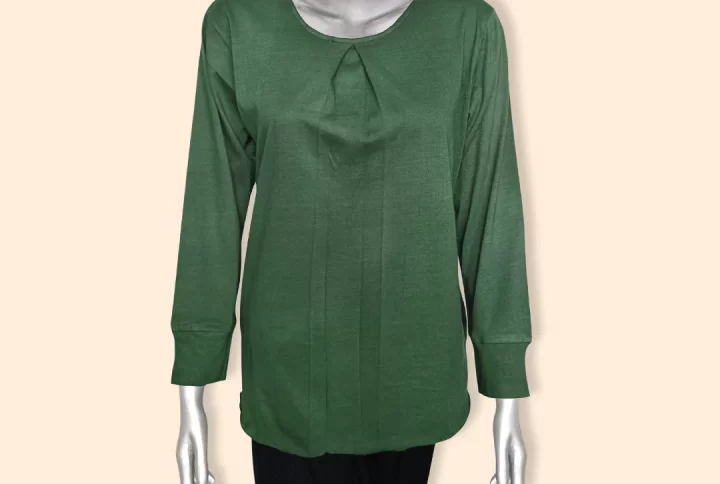 ladies basic top green